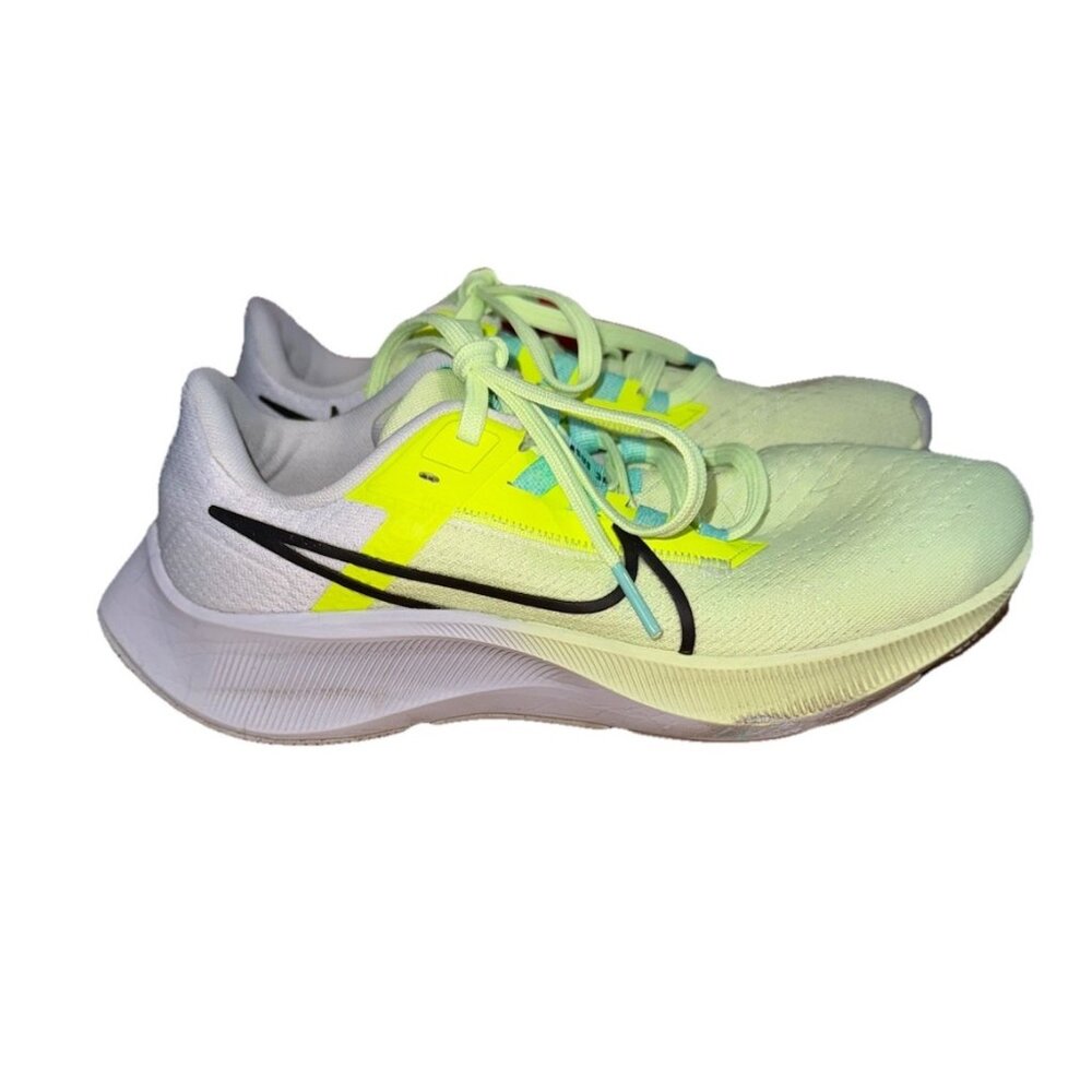 Nike Women's White Neon Yellow Athletic Running Shoes